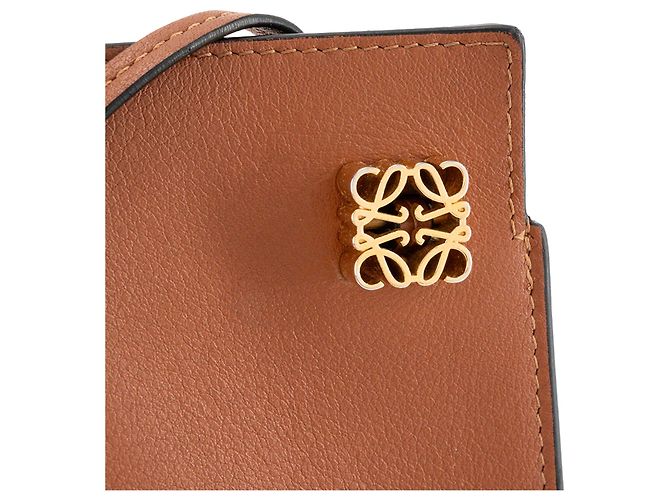 LOEWE - Borsa a tracolla Dice Pocket Loewe in pelle liscia marrone - vista 5