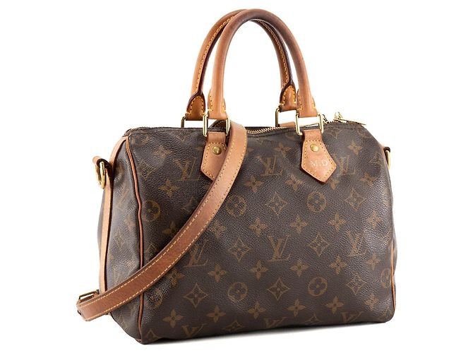 LOUIS VUITTON - Borsa a tracolla Louis Vuitton Speedy 25 in tela monogram recubierta - vista 2