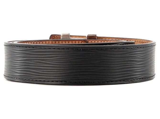 LOUIS VUITTON - Cintura Louis Vuitton Initials in pelle Epi nera (T85) - vista 2