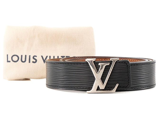 LOUIS VUITTON - Cintura Louis Vuitton Initials in pelle Epi nera (T85) - vista 5