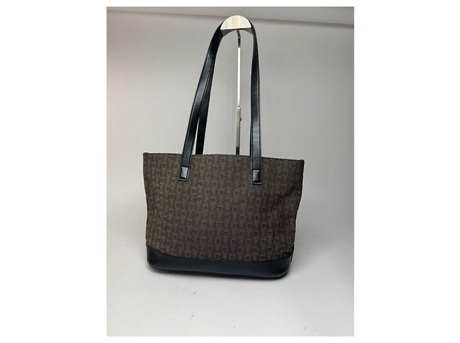 Céline Vintage Celine Macadam Monogram Tasche Schwarz - Ansicht 13