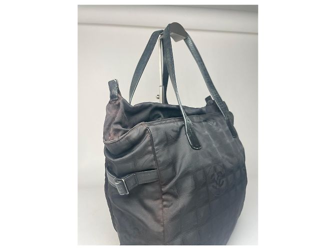 Vintage Chanel Monogram Canvas Tasche Schwarz - Ansicht 8