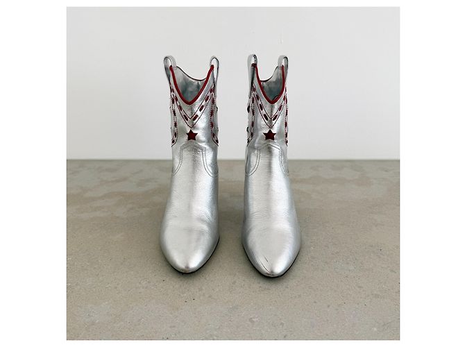 Stivaletti Marc Jacobs Argento Metallizzato con Stelle - vista 4