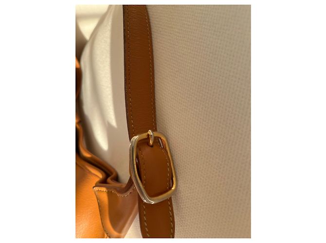Hermès Borsa Trim in pelle camel - vista 8