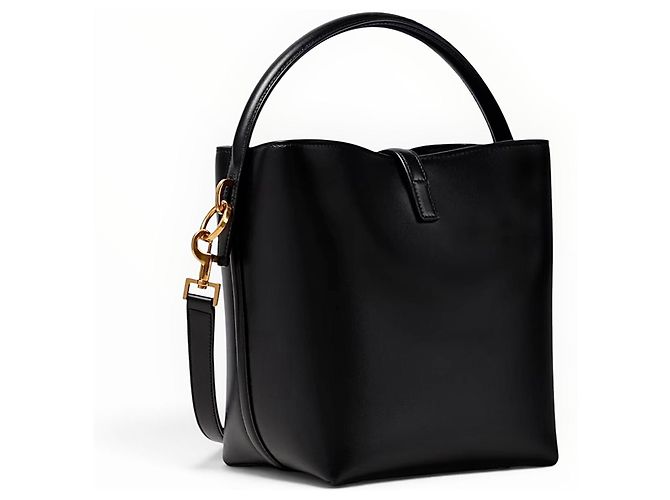 Autre Marque Borsa Saint Laurent Le 37 Mini in pelle nera - vista 11
