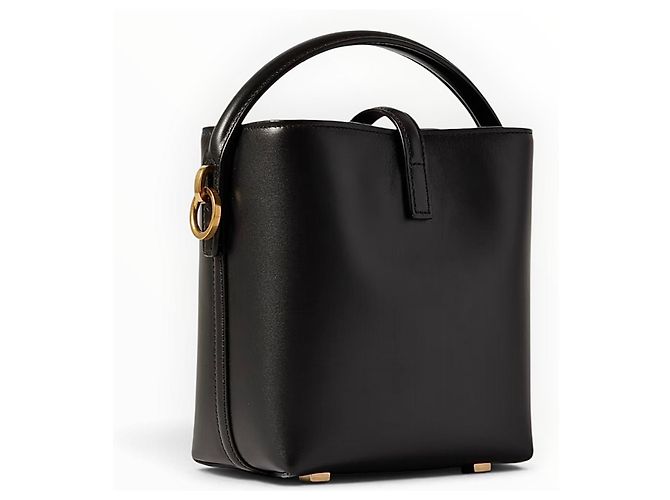 Autre Marque Borsa Saint Laurent Le 37 Mini in pelle nera - vista 13