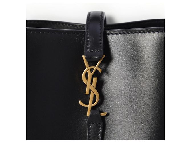 Autre Marque Borsa Saint Laurent Le 37 Mini in pelle nera - vista 17