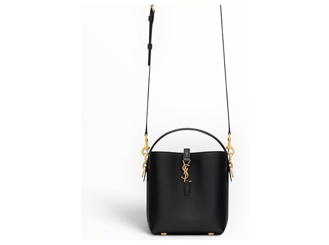 Autre Marque Borsa Saint Laurent Le 37 Mini in pelle nera - vista 8
