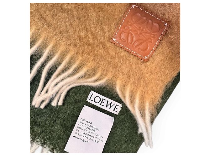 Loewe Anagram mehrfarbiger gestreifter Wollschal - Ansicht 20