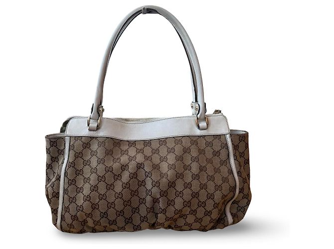 Borsa a tracolla Gucci GG Canvas e pelle - vista 5