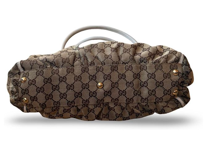 Borsa a tracolla Gucci GG Canvas e pelle - vista 6