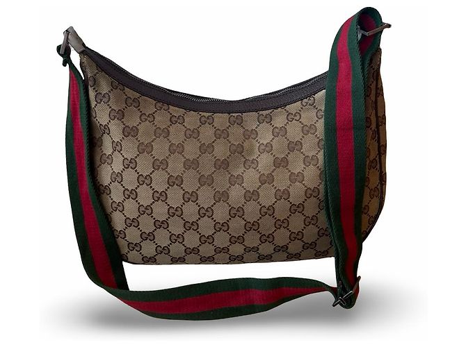 Borsa a tracolla Gucci monogramma GG in tessuto - vista 2