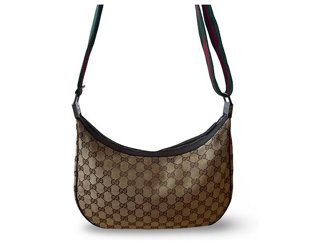 Borsa a tracolla Gucci monogramma GG in tessuto - vista 3