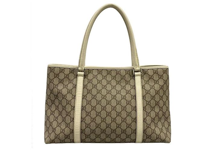 Gucci Supreme Tote Bag GG Monogramm Weiß Beige - Ansicht 2