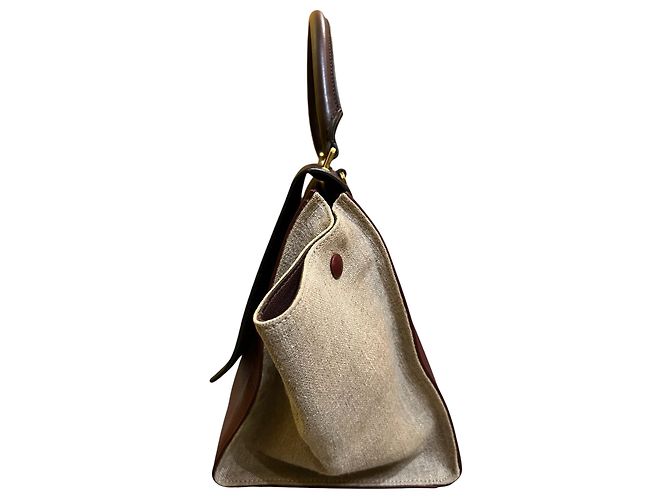 Trapèze Céline Medium Tricolor Leather Trapeze Satchel - Ansicht 3