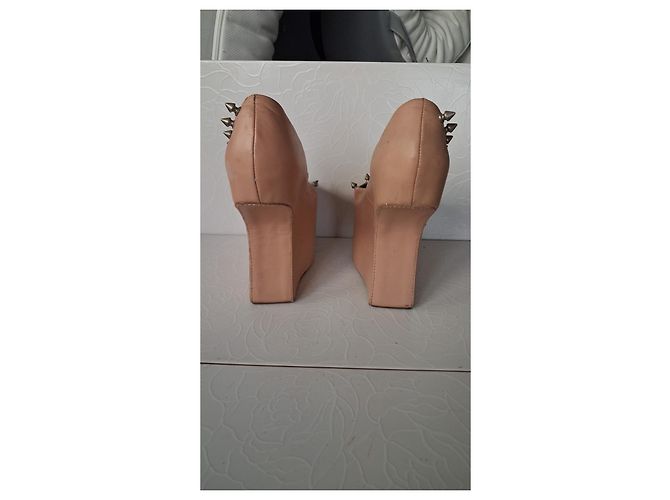 Jeffrey Campbell Décolleté Platform Pelle Nude - vista 2