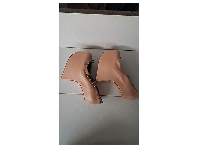Jeffrey Campbell Décolleté Platform Pelle Nude - vista 3