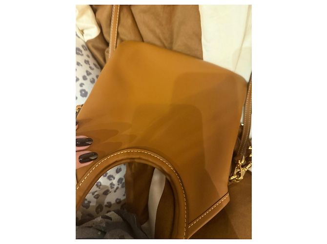 Miu Miu Borsa tote in pelle marrone - vista 8