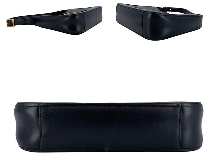 Autre Marque Borsa a tracolla Hobo Le 5 A 7 in pelle liscia nera - vista 4