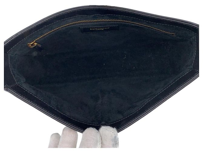 Autre Marque Borsa a tracolla Hobo Le 5 A 7 in pelle liscia nera - vista 5