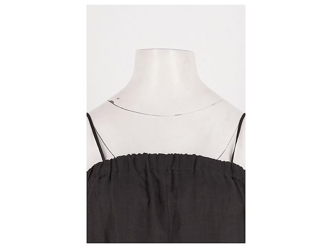 Autre Marque BITE Schwarzes Baumwollkleid Midi - Ansicht 5