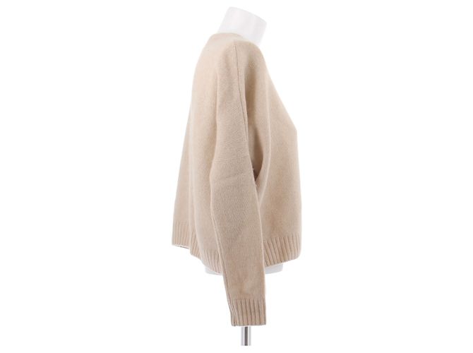Autre Marque Pull beige clair en cachemire - vue 3