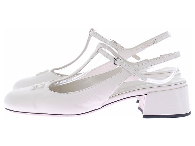 Miu Miu Décolleté slingback bianche - vista 2