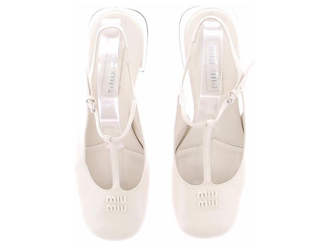 Miu Miu Décolleté slingback bianche - vista 6