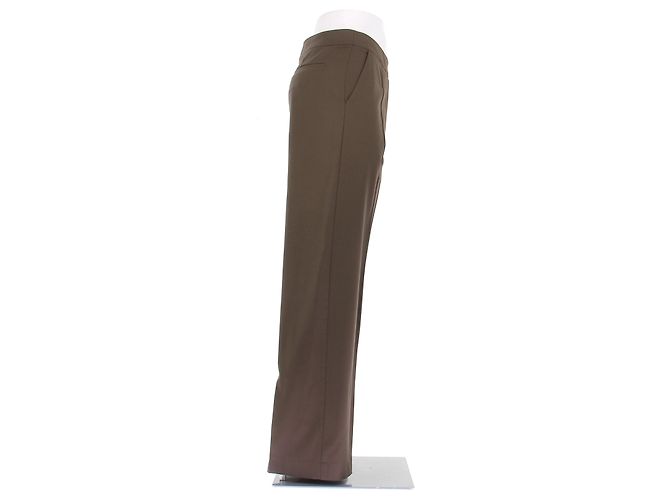 Autre Marque Pantalones de lana marrones AYA MUSE - vista 3