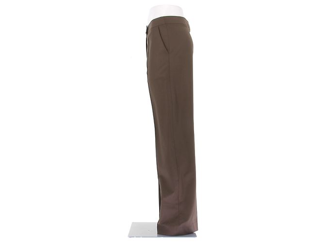 Autre Marque Pantalones de lana marrones AYA MUSE - vista 4