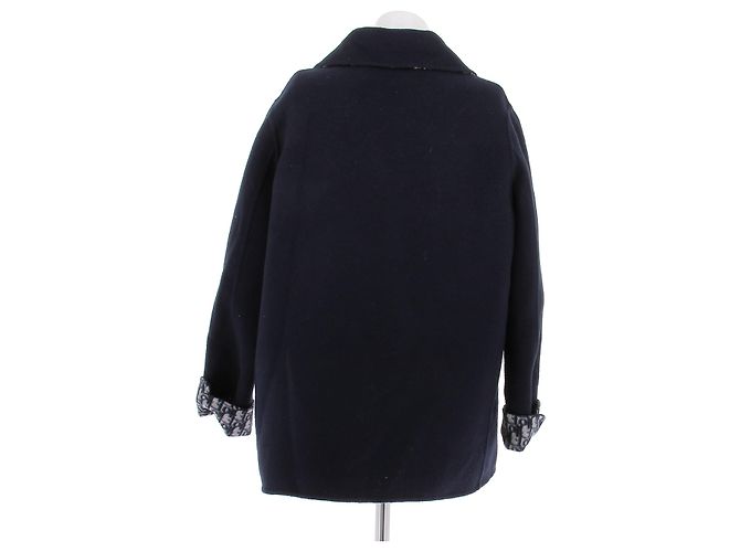 Dior Wollmantel in Marineblau - Ansicht 2