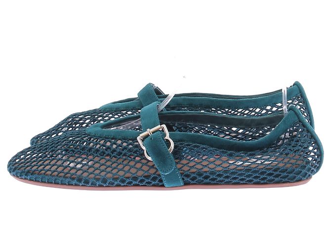 Alaïa Ballerine intrecciate blu canard - vista 2