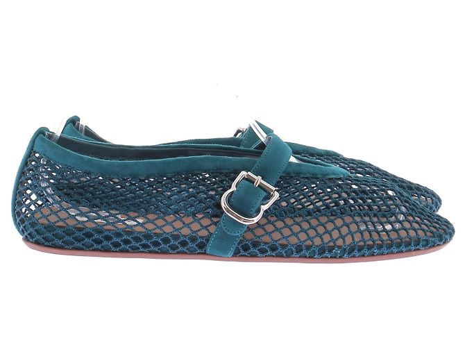 Alaïa Ballerine intrecciate blu canard - vista 3