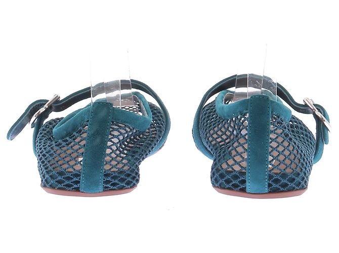 Alaïa Ballerine intrecciate blu canard - vista 4