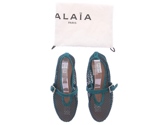 Alaïa Ballerine intrecciate blu canard - vista 6