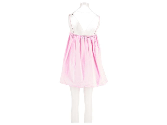 Autre Marque MATTEAU Rosa Baumwollkleid mit Spaghettiträgern - Ansicht 2