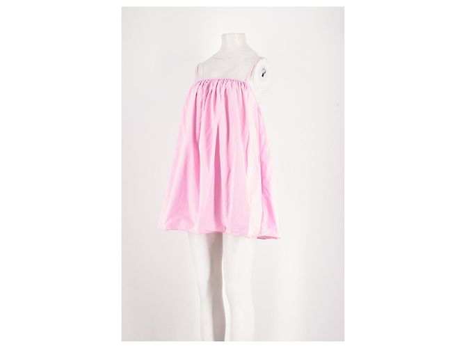 Autre Marque MATTEAU Rosa Baumwollkleid mit Spaghettiträgern - Ansicht 4