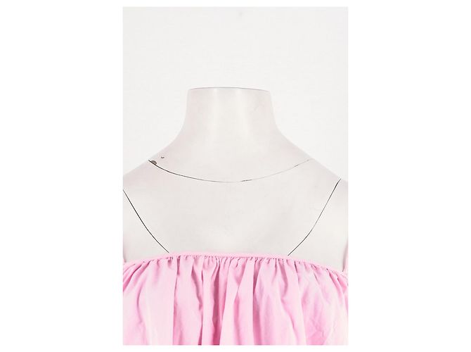 Autre Marque MATTEAU Rosa Baumwollkleid mit Spaghettiträgern - Ansicht 5