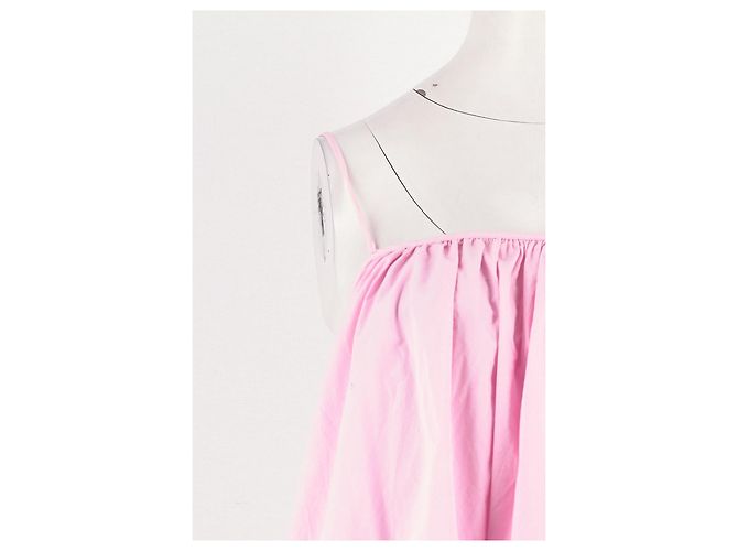 Autre Marque MATTEAU Rosa Baumwollkleid mit Spaghettiträgern - Ansicht 6