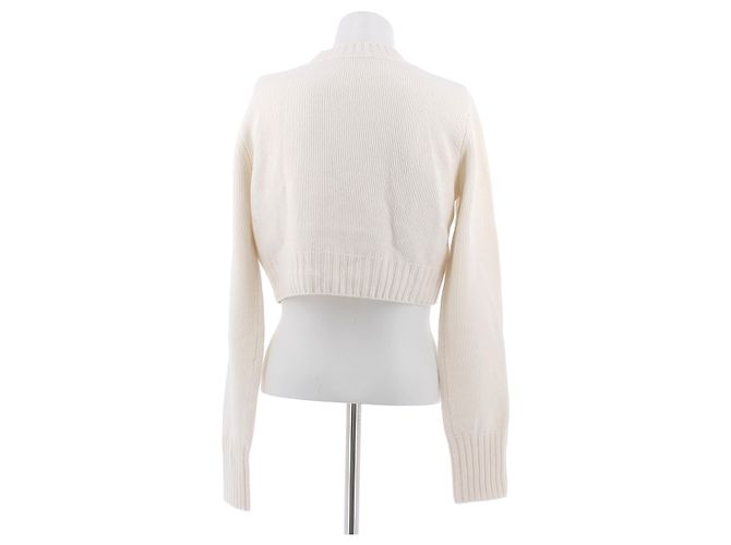 Camisola curta de lã branca Max Mara - vista 2