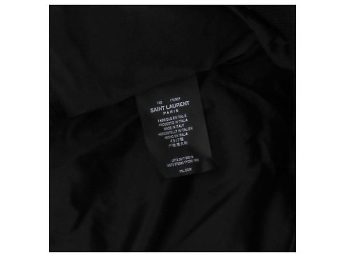 Autre Marque SAINT LAURENT Black Wool Bomber Jacket - view 5
