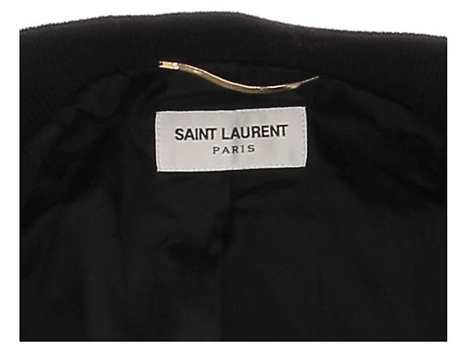 Autre Marque SAINT LAURENT Black Wool Bomber Jacket - view 7