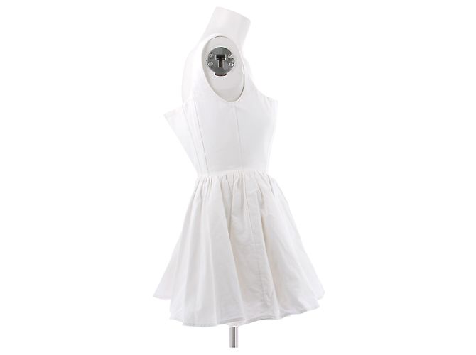 Autre Marque Vestido mini de algodón blanco SILVIA ASTORE - vista 3