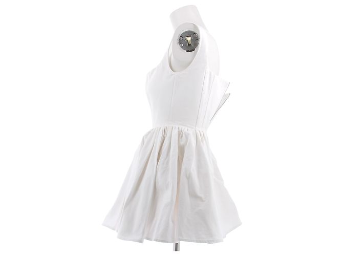Autre Marque Vestido mini de algodón blanco SILVIA ASTORE - vista 4