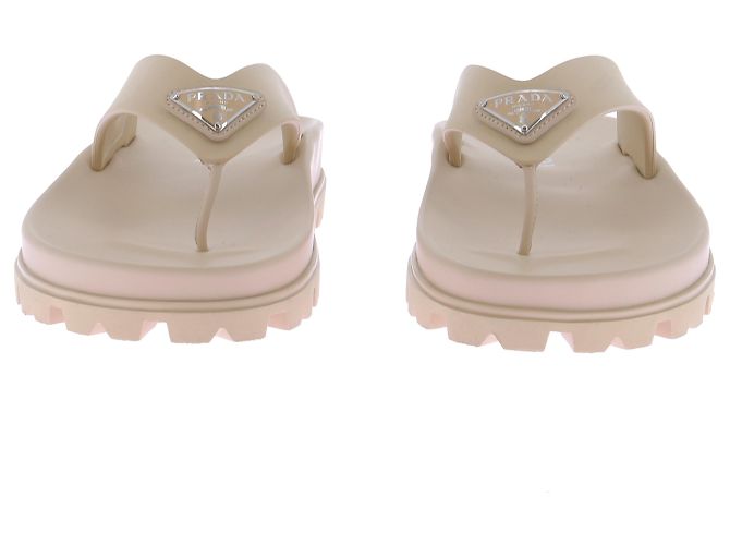 Sandali Prada beige in gomma taglia 39 - vista 4