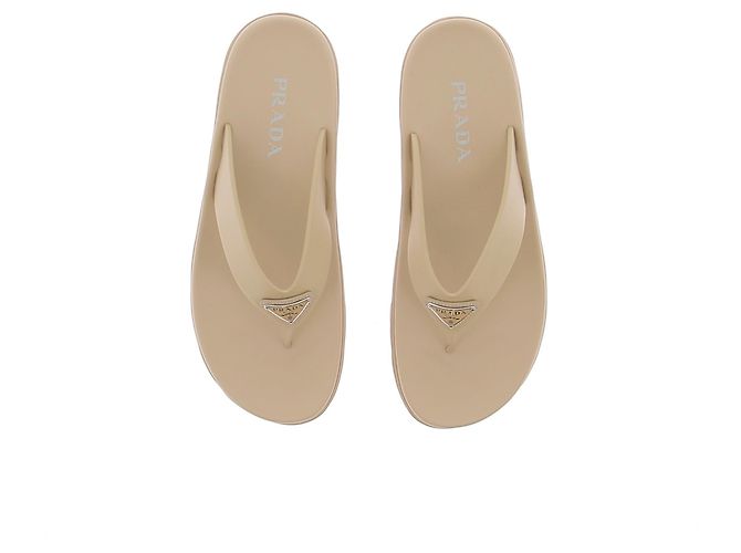 Sandali Prada beige in gomma taglia 39 - vista 5