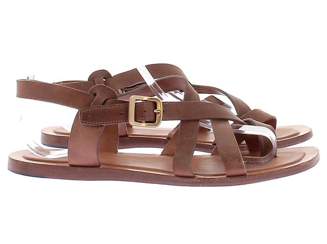 Sandali bassi in pelle marrone Céline - vista 2