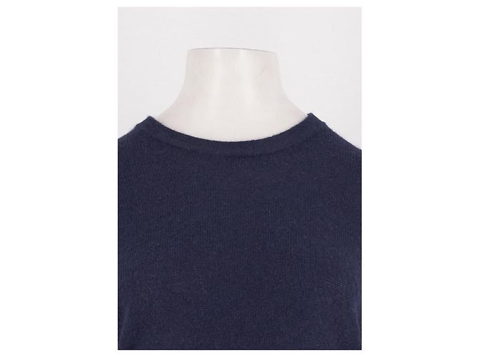 Forte Forte Wollpullover in Marineblau mit Rundhalsausschnitt - Ansicht 5