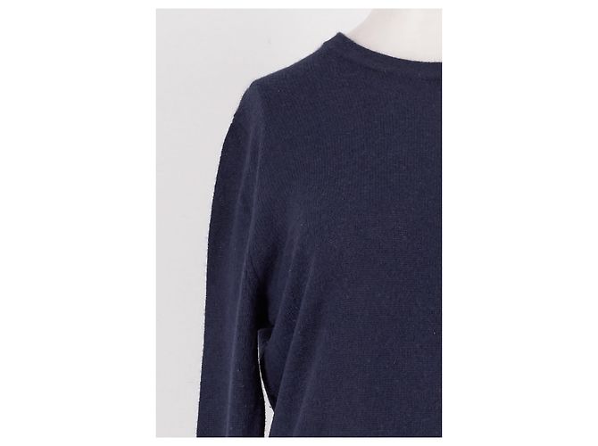 Forte Forte Wollpullover in Marineblau mit Rundhalsausschnitt - Ansicht 6