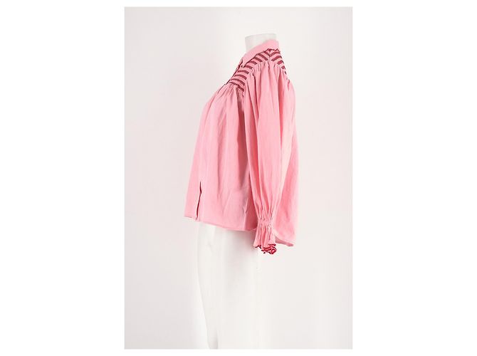 Autre Marque Camisa de algodón rosa - vista 3